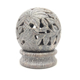 Bougeoir Pierre Globe Fleurs