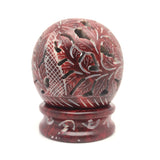 Bougeoir Pierre Globe Fleurs