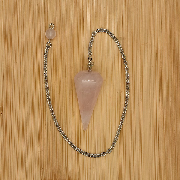 Pendule Conique Quartz Rose