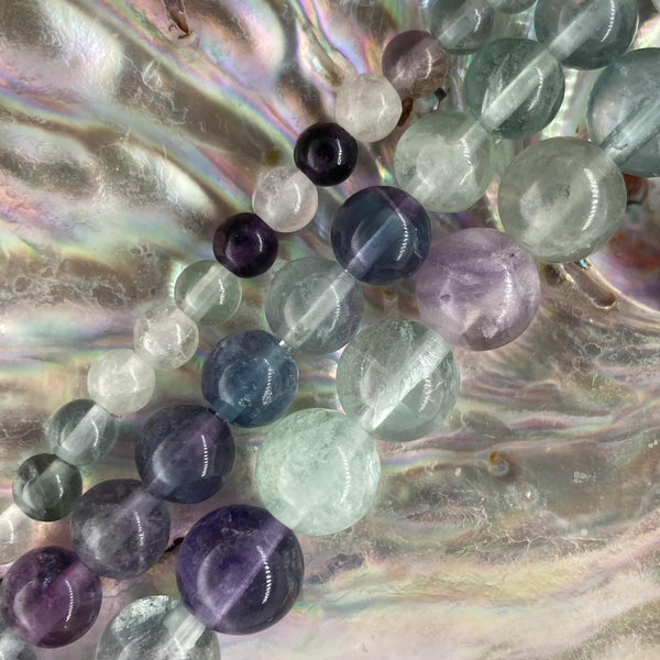 Perles Fluorite Multicouleur